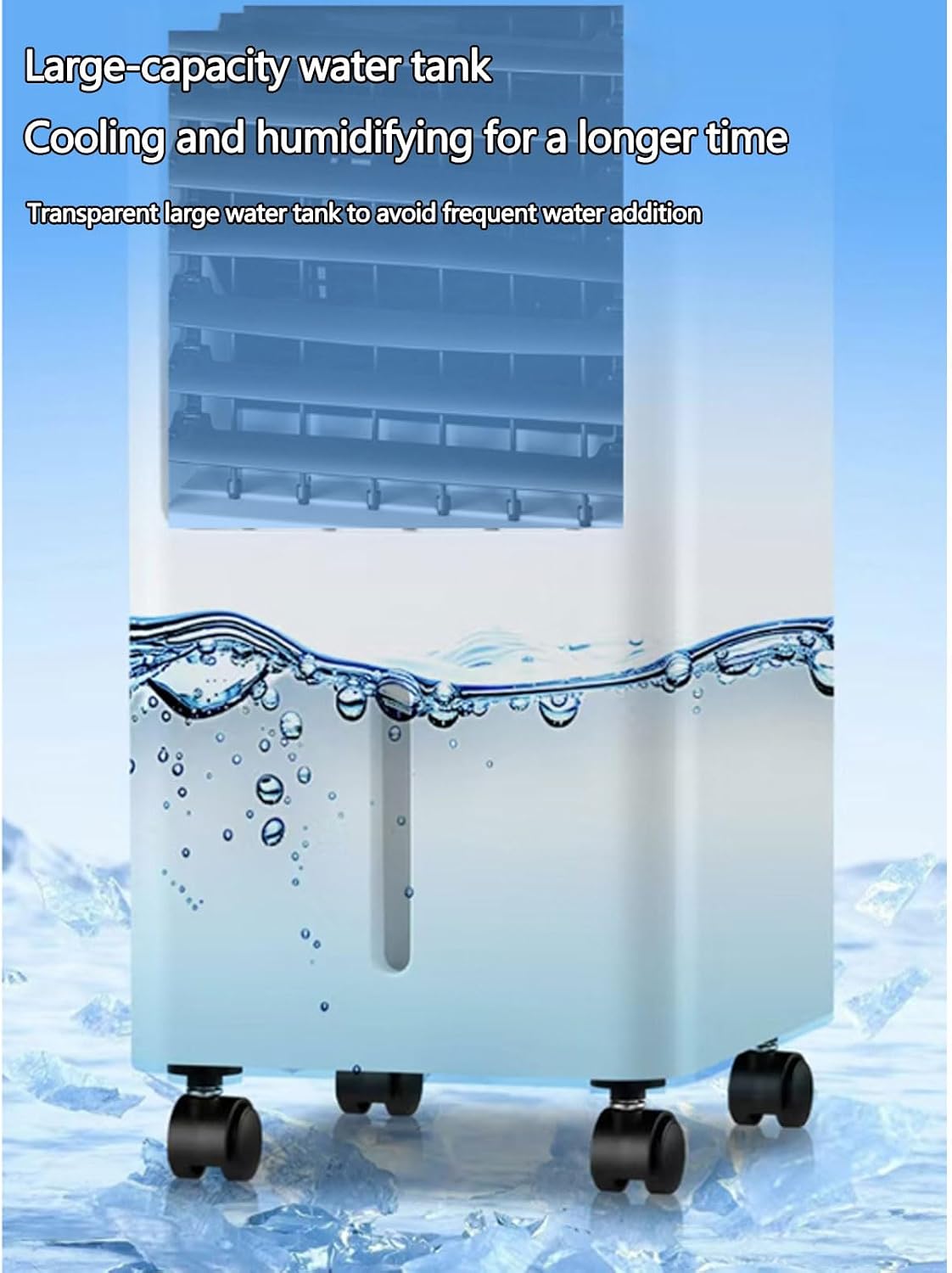  Refroidisseur D'air Par évaporation, Climatiseur Mobile Compact à 3 Vitesses De Ventilation, Oscillation Grand Angle, Idéal Pour Chambre, Bureau Ou Pièce.