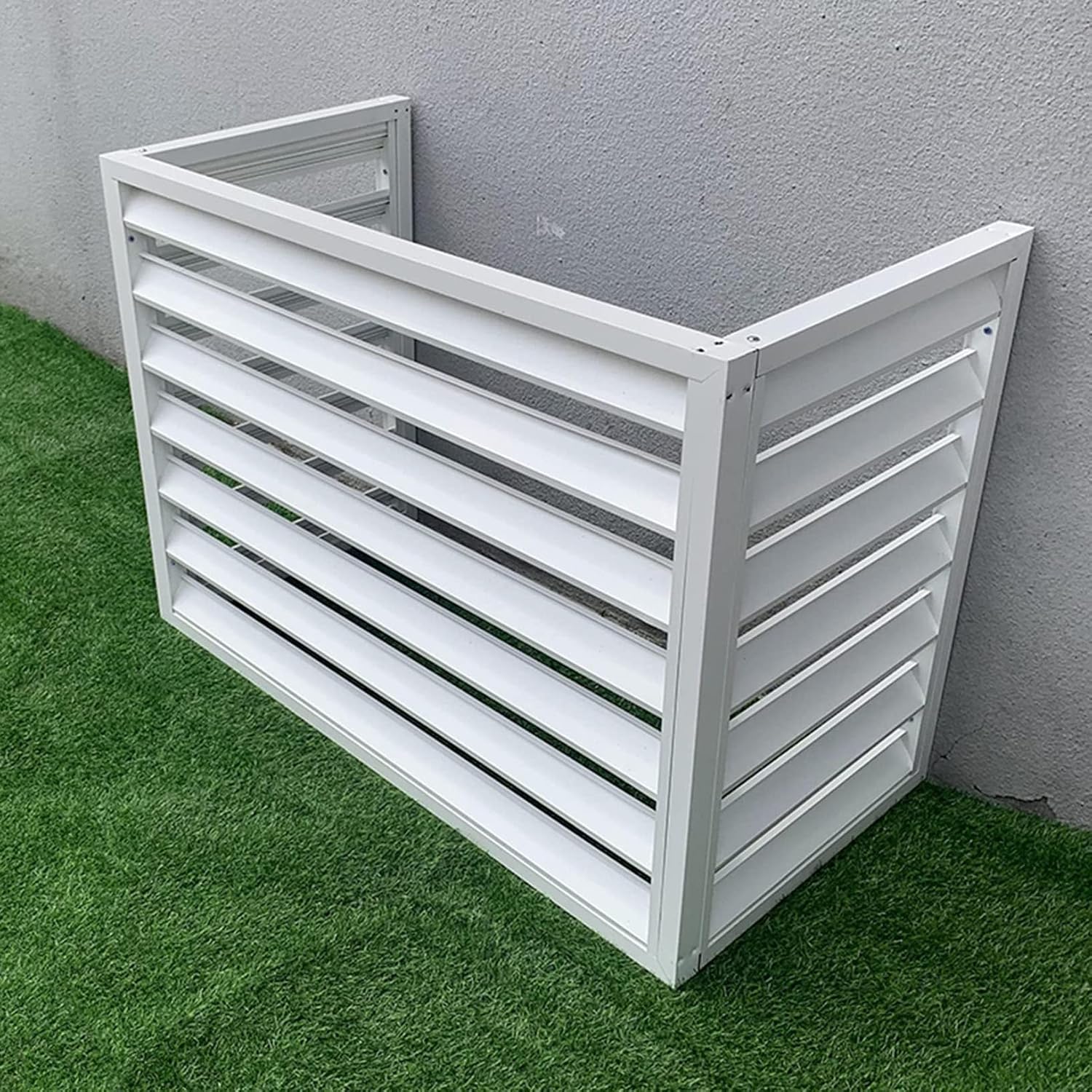  Housse De Protection Pour Climatiseur Extérieur – Clôture D'intimité Décorative Toutes Saisons – Protection Antivol Pour Unités Extérieures Pour Systèmes CVC