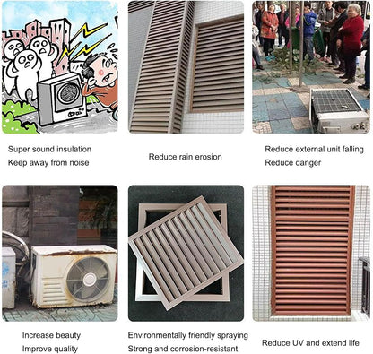 GENERIC Housse De Climatiseur D'extérieur De Qualité Supérieure – Protection De Pompe à Chaleur Avec Réduction Du Bruit En Aluminium Pour Une Utilisation En Intérieur/extérieur, Résistante Aux Intempéries Et