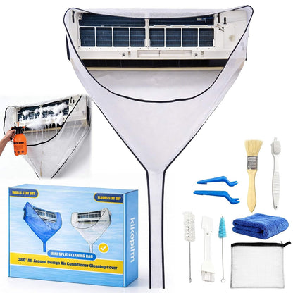  Kit Nettoyage Climatisation Split, Kit Entretien Climatisation Pour Nettoyage De Climatiseur Et Nettoyage Climatisation Maison, Bache Nettoyage Clim, Bleu Grand
