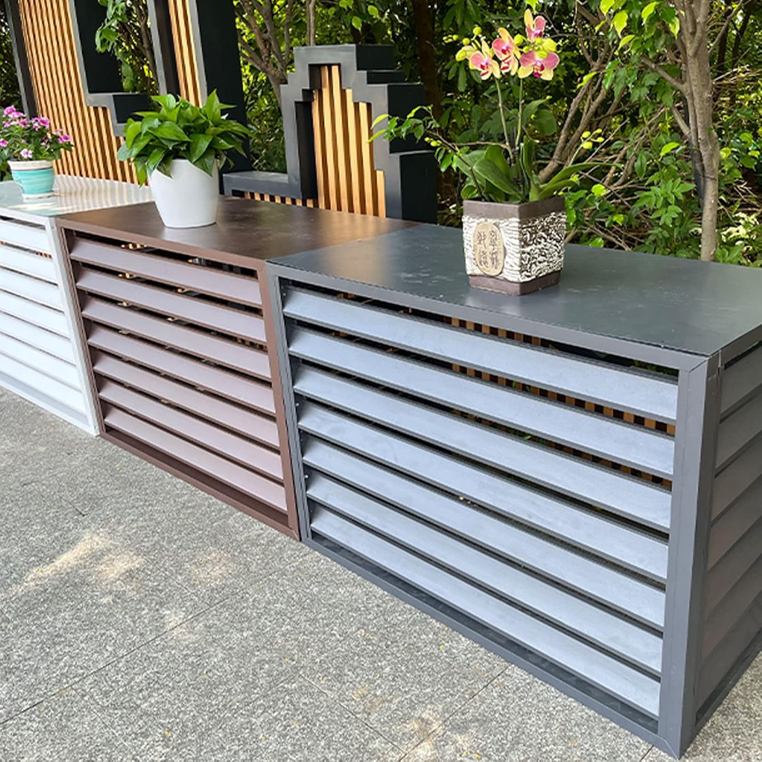 GENERIC Housse En Aluminium Pour Climatiseur - Résistante Aux Intempéries - Protection Contre Le Vent Et La Grêle - Convient Pour Les Unités D'intérieur/extérieur