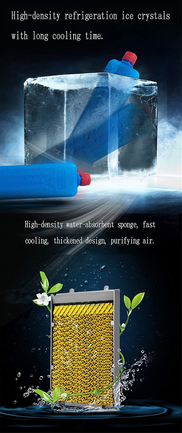  Climatiseur évaporatif Portable 3 En 1 Climatisation Refroidisseur Humidificateur Réglable Air Purifiant Silencieux Pour Maison Bureau (Mechanical)
