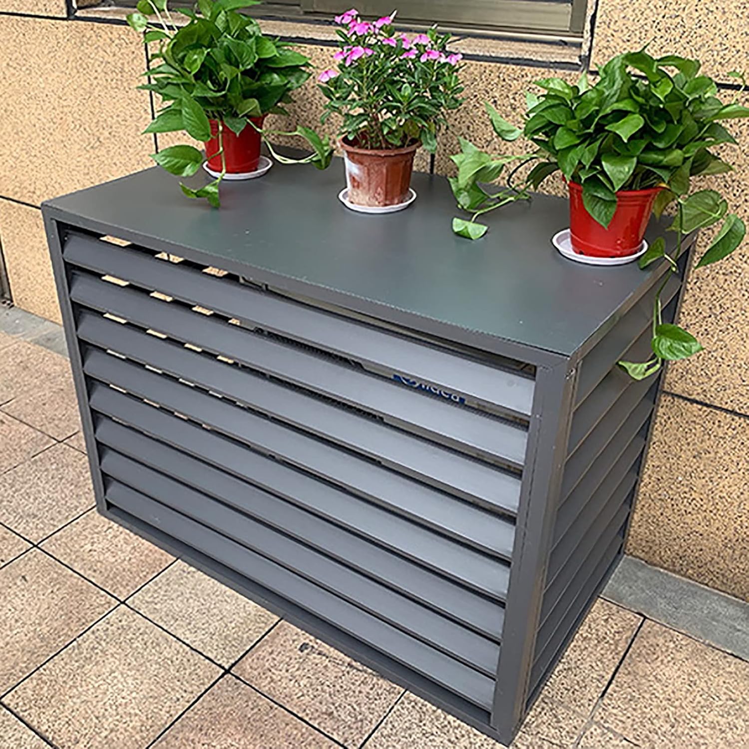 GENERIC Housse Pour Climatiseur Extérieur – Clôture D'intimité Et écran Décoratif Pour Climatiseurs Extérieurs – Protection élégante