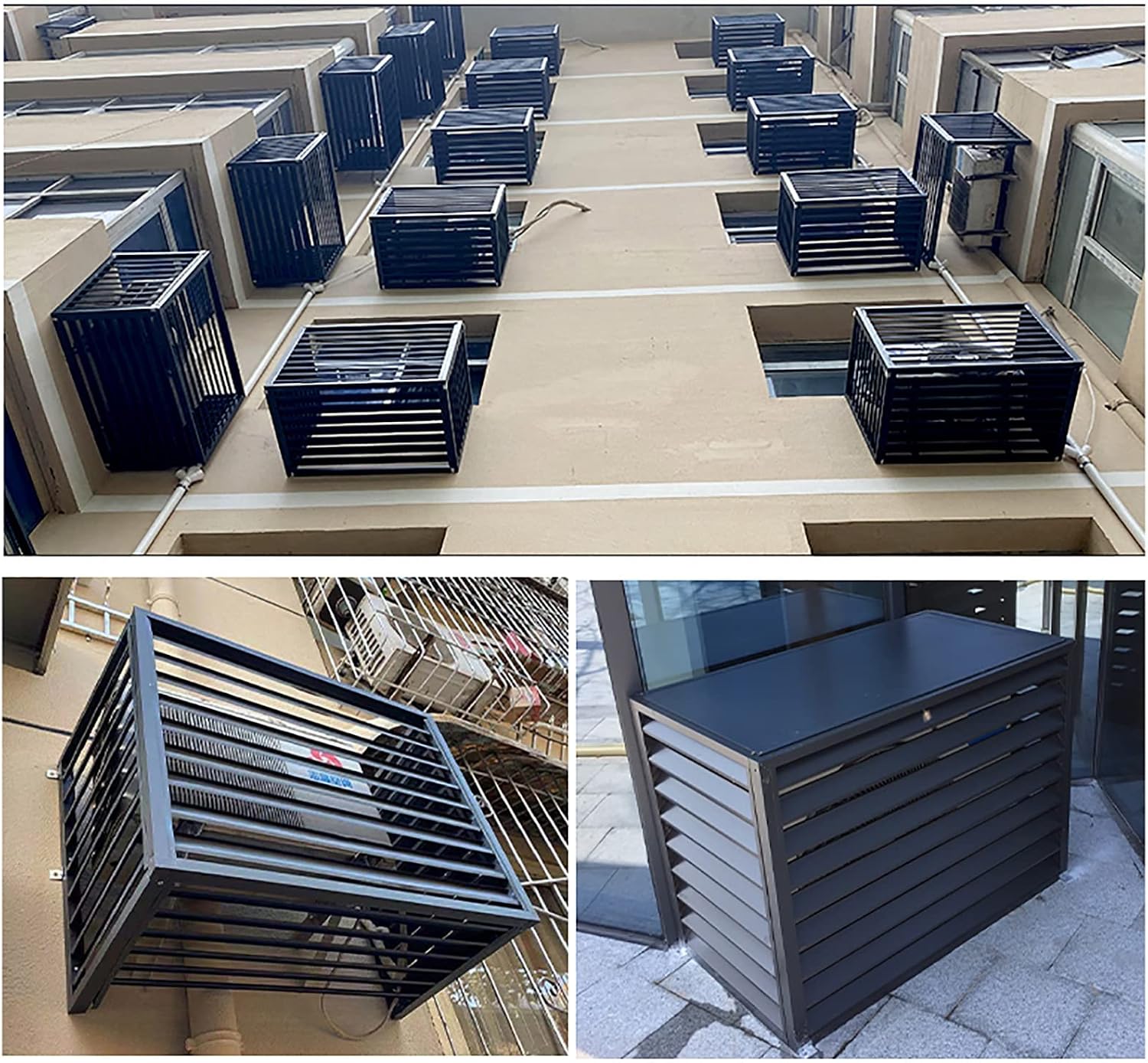 GENERIC Housse De Protection En Aluminium Pour Climatiseur, Climatiseur, Pompe à Chaleur, Unité Extérieure, Poubelle De Jardin, Protection Renforcée Contre Les Intempéries