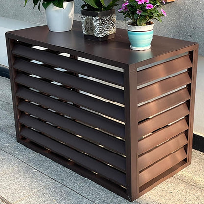 GENERIC Housse De Climatiseur En Aluminium Marron De Qualité Supérieure – Protection Extérieure Pour Pompes à Chaleur Et Unités De Climatisation – Bouclier Toutes Saisons Pour Une Utilisation En Intérieur